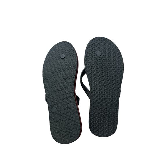 THE NORTH FACE Men’s Flip Flops Black Red All Over Pattern 10 Sandal Beach - Picture 5 of 8